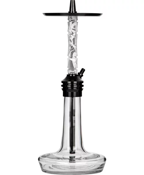 Moze Shisha Varity Lounge Black - Clear - Wavy Frosted 3 Moze Shisha Varity Lounge Black - Clear - Wavy Frosted