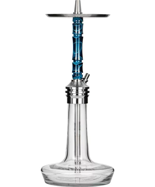 Moze Shisha Varity Lounge Silver - Clear - Wavy Blue 3 Moze Shisha Varity Lounge Silver - Clear - Wavy Blue