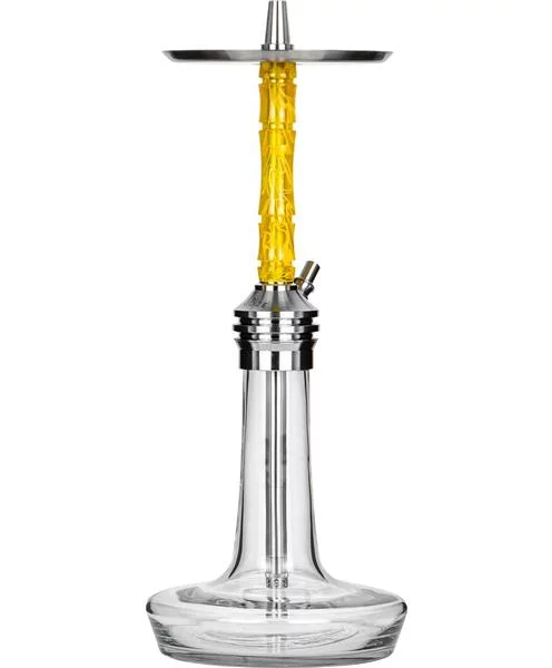 Moze Shisha Varity Lounge Silver - Clear - Wavy Yellow 3 Moze Shisha Varity Lounge Silver - Clear - Wavy Yellow