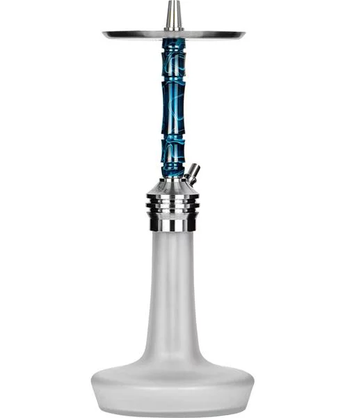 Moze Shisha Varity Lounge Silver - Frosted - Wavy Blue 3 Moze Shisha Varity Lounge Silver - Frosted - Wavy Blue