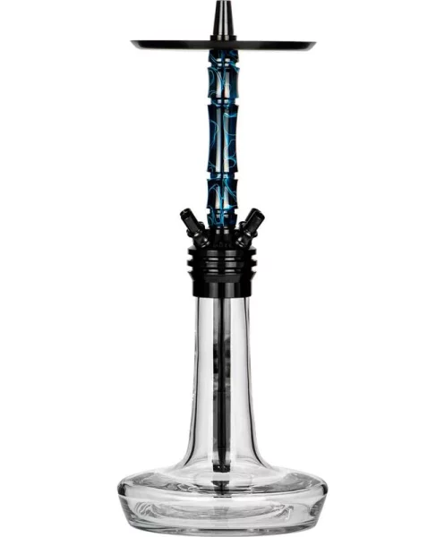 Moze Shisha Varity Squad Black - Clear - Wavy Blue 3 Moze Shisha Varity Squad Black - Clear - Wavy Blue