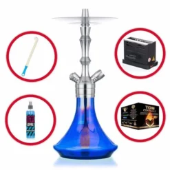 Shisha Komplettset Mit Aladin Shisha MVP 360 - Blue Shiny